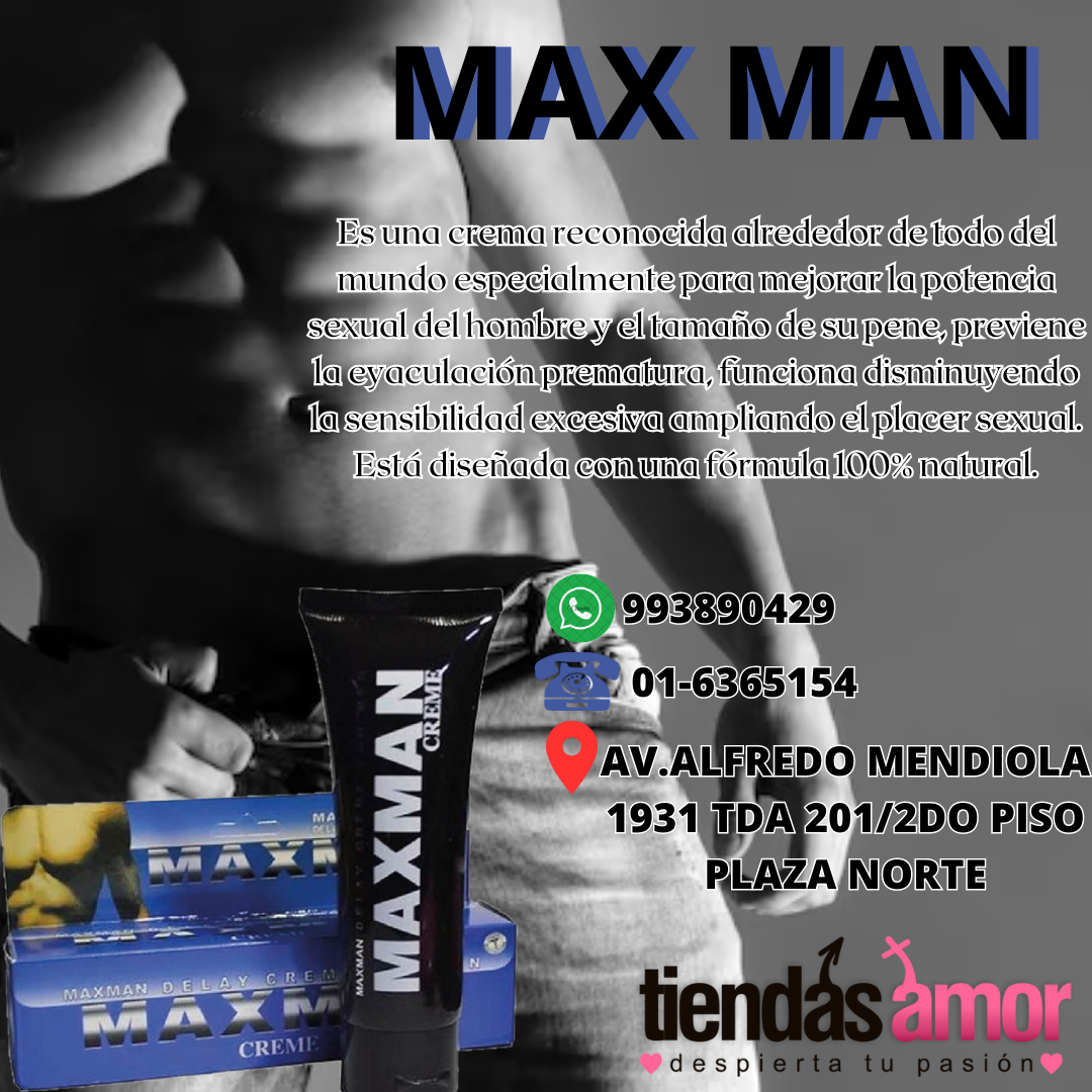 MAX MAN CREMA TIENDAS AMOR